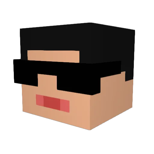 Wuiltroll Minecraft avatar head, 3D render
