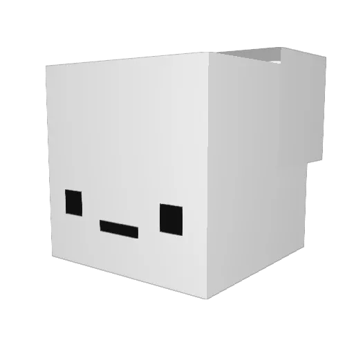 Wuinncy Minecraft avatar head, 3D render