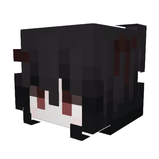 Wuke168 Minecraft avatar head, 3D render