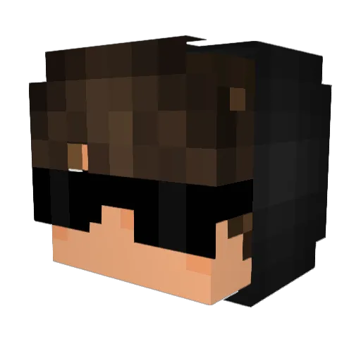 Wukusinho Minecraft avatar head, 3D render