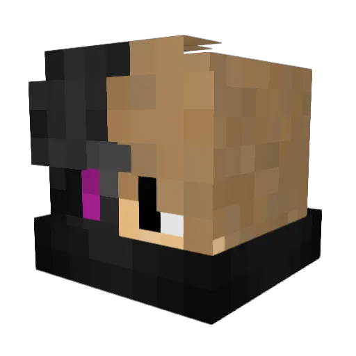 WulfKiko Minecraft avatar head, 3D render