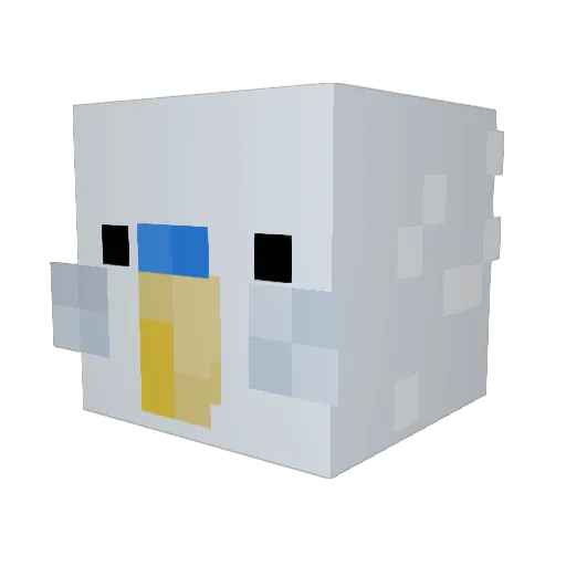 Wulfdog40 Minecraft avatar head, 3D render