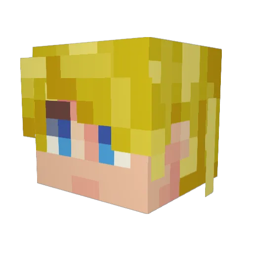 Wulfenst0ne Minecraft avatar head, 3D render