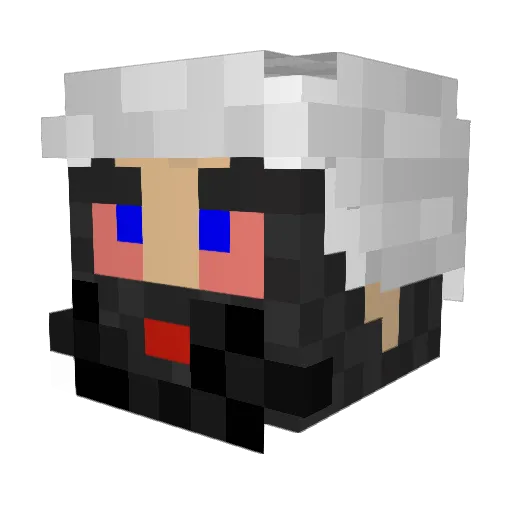 Wulfhartz Minecraft avatar head, 3D render