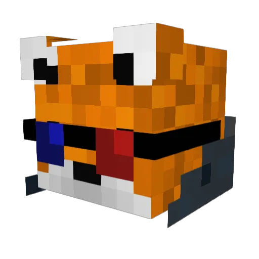 Wulford Minecraft avatar head, 3D render