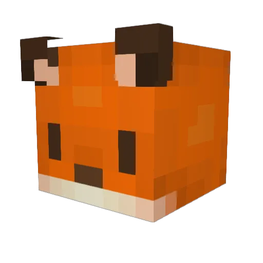 Wulfprodigy Minecraft avatar head, 3D render