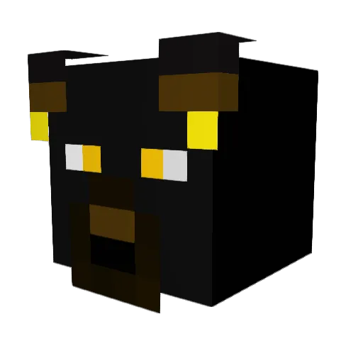 Wulframm Minecraft avatar head, 3D render