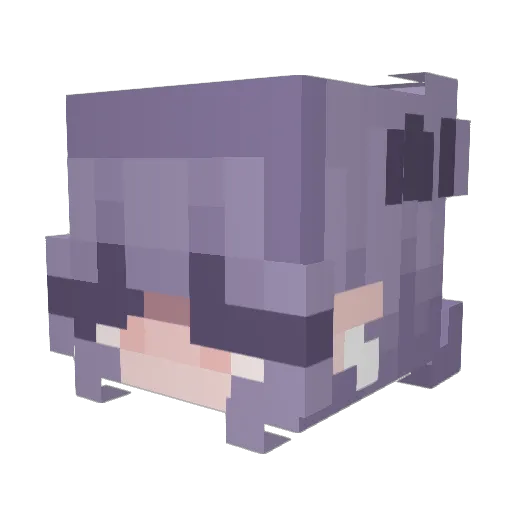 Wulfus1 Minecraft avatar head, 3D render