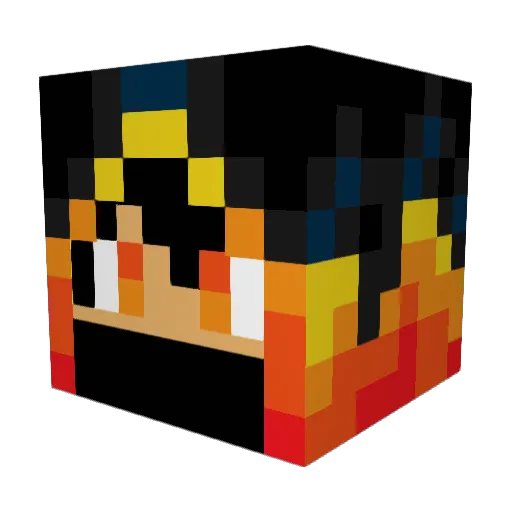 Wullie_Games Minecraft avatar head, 3D render