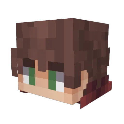 Wullr Minecraft avatar head, 3D render