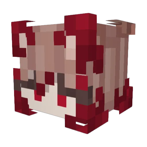 Wulozy Minecraft avatar head, 3D render