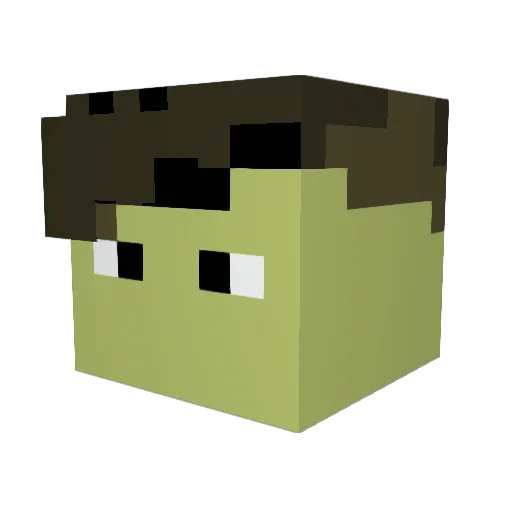 Wulstig_bubin Minecraft avatar head, 3D render