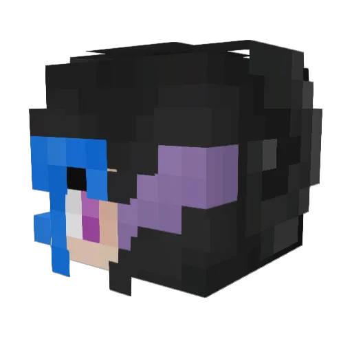 WulzVR Minecraft avatar head, 3D render