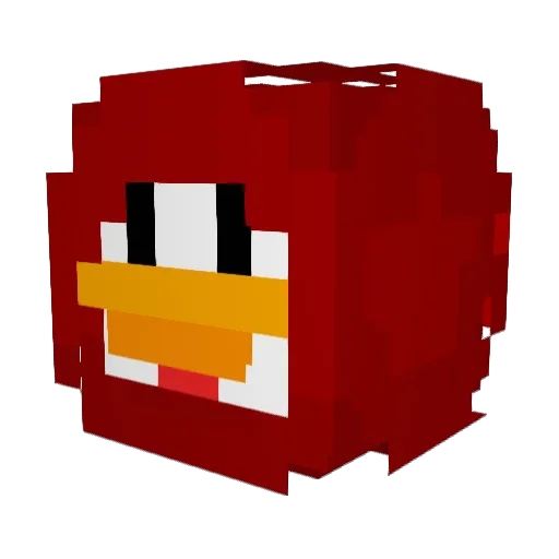 Wumbino Minecraft avatar head, 3D render