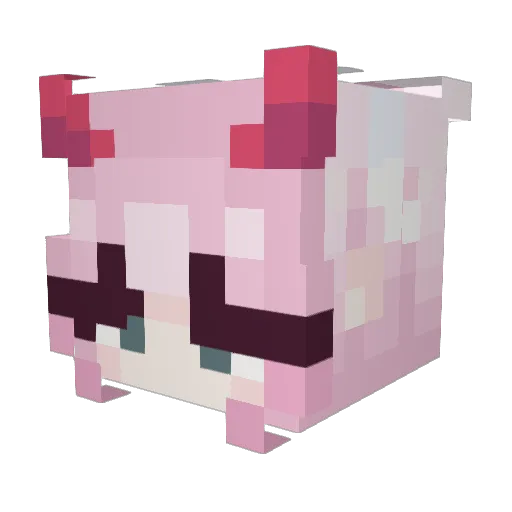 Wumboclat Minecraft avatar head, 3D render