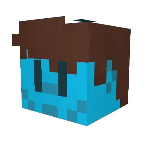 Wumpki Minecraft avatar head, 3D render