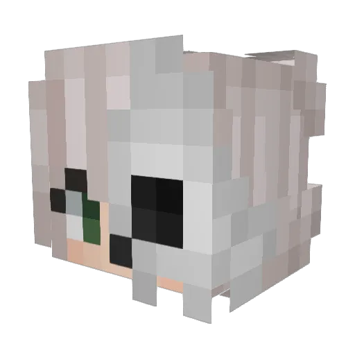 Wumple Minecraft avatar head, 3D render