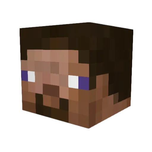 Wunarh Minecraft avatar head, 3D render