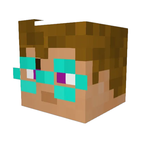 Wunder_Boi Minecraft avatar head, 3D render