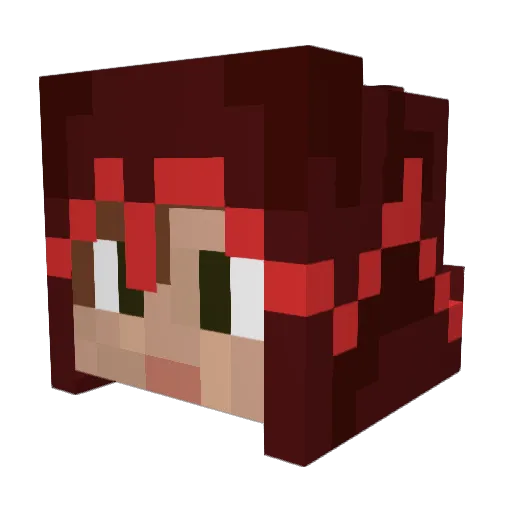 Wunderfalas Minecraft avatar head, 3D render