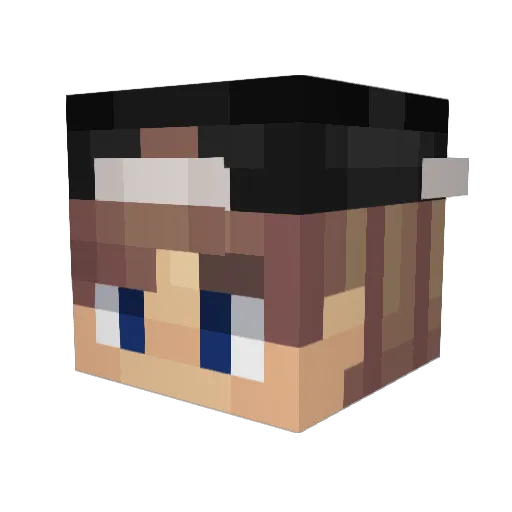 Wunderk33 Minecraft avatar head, 3D render