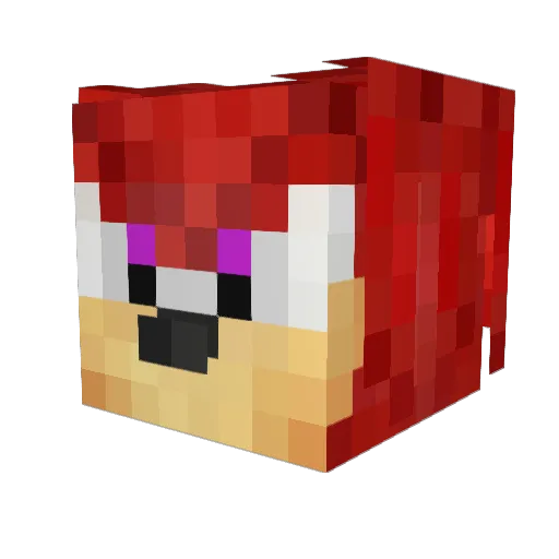 Wunner Minecraft avatar head, 3D render