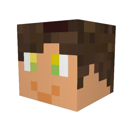 Wunschie Minecraft avatar head, 3D render