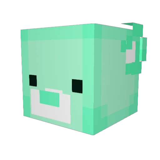 Wuoglet Minecraft avatar head, 3D render