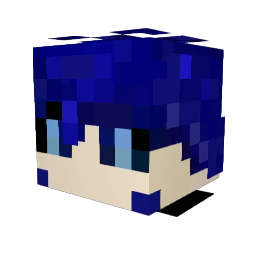 Wuppler535 Minecraft avatar head, 3D render