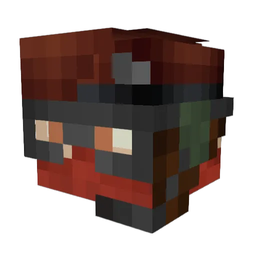 Wur5tbr0t Minecraft avatar head, 3D render