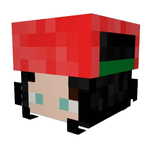 Wurli2010 Minecraft avatar head, 3D render