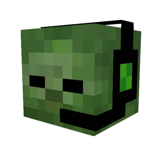 WurmWaerter Minecraft avatar head, 3D render