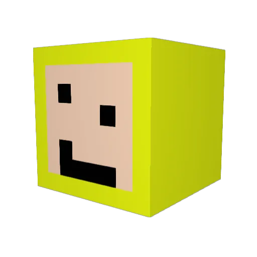 Wurmlock Minecraft avatar head, 3D render
