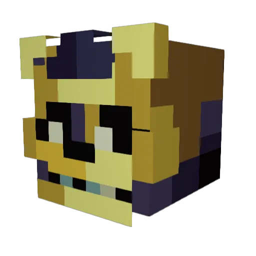 Wurrble Minecraft avatar head, 3D render