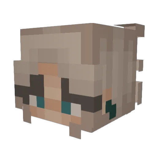 WurstNudl Minecraft avatar head, 3D render