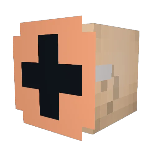 WurstPlus3 Minecraft avatar head, 3D render