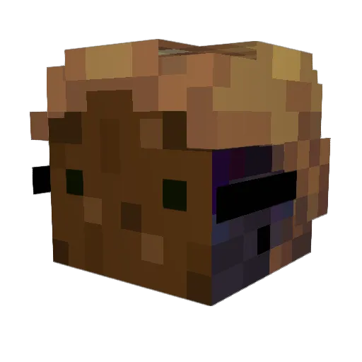 Wurstwiesel Minecraft avatar head, 3D render