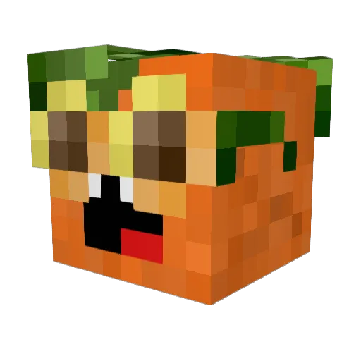 Wurtel Minecraft avatar head, 3D render