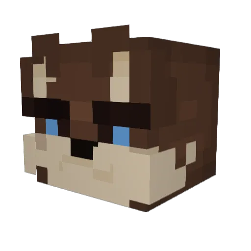 Wurwerk Minecraft avatar head, 3D render