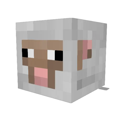 Wuschig Minecraft avatar head, 3D render