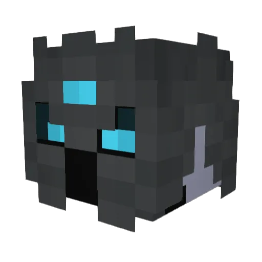 Wuschlbear Minecraft avatar head, 3D render