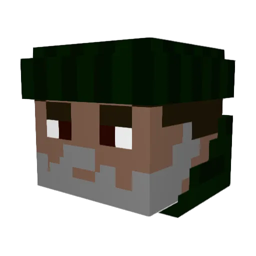 Wusel01 Minecraft avatar head, 3D render