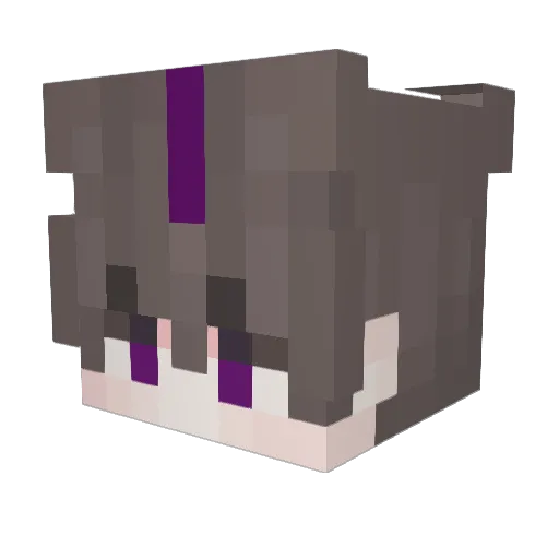 Wushard Minecraft avatar head, 3D render