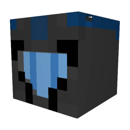 WuskyHusky Minecraft avatar head, 3D render