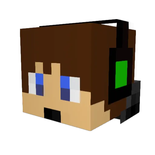 WustyBusty Minecraft avatar head, 3D render