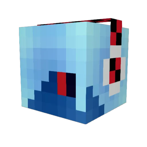 Wuthan Minecraft avatar head, 3D render