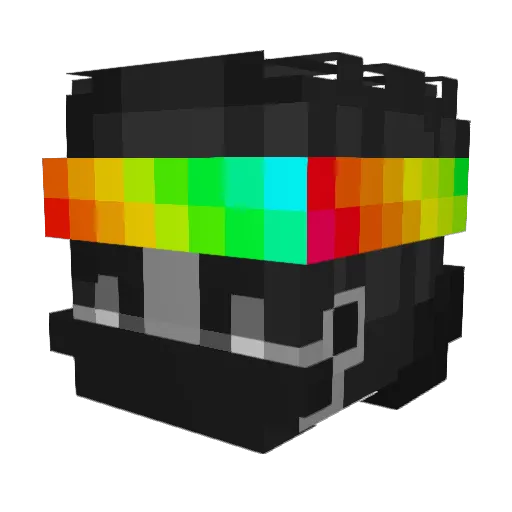 Wutmail Minecraft avatar head, 3D render