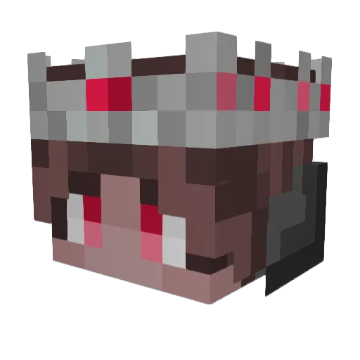 Wutox Minecraft avatar head, 3D render