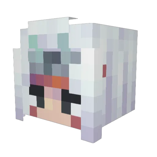 Wutsdook Minecraft avatar head, 3D render