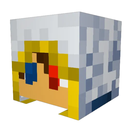 Wutus23 Minecraft avatar head, 3D render